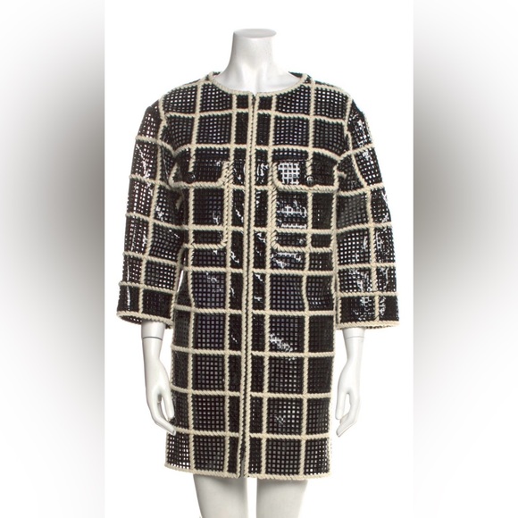 CHANEL Jackets & Blazers - Authentic CHANEL RunwayCafé/Brasserie Laser Cage Jacket Size 38 Lagerfeld